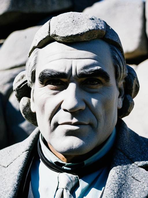 Man in Mount Rushmore Costume Close-Up