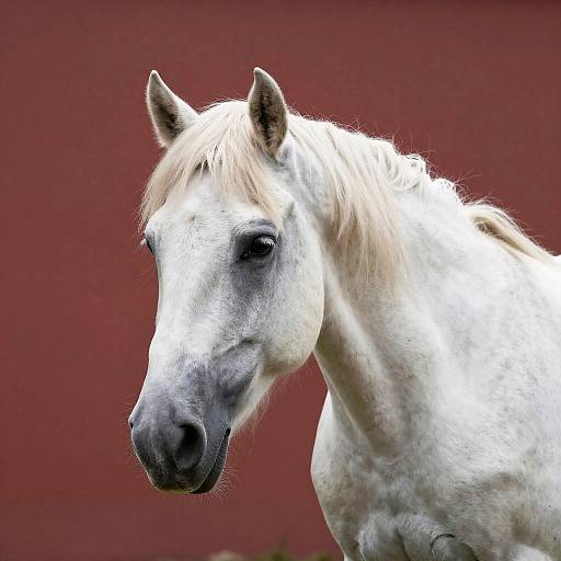 Serene White Horse Portrait
