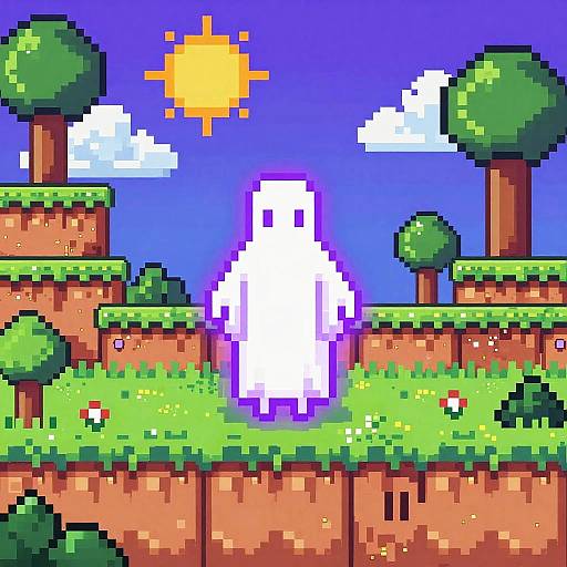 8-Bit Mystic Spirit Landscape