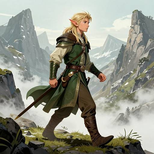 Conan-Style Legolas Elf Artwork
