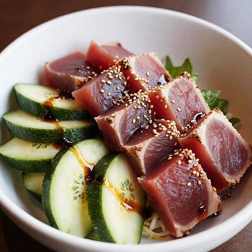Close-Up Hawaiian Ahi Poke Bowl