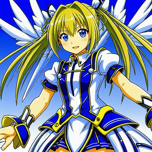 Illustration of Arisa bannings, lyrical nanoha in the style of Splashbrush