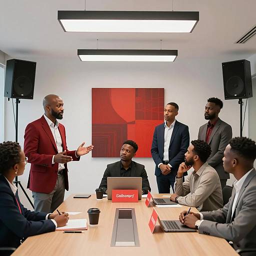 Dynamic Modern Office Team Collaboration