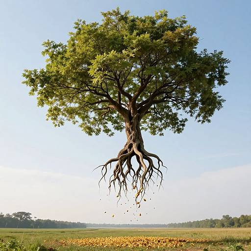 Surreal Gravity-Defying Tree