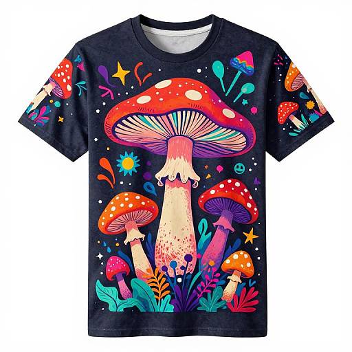 Psychedelic Mushroom T-Shirt Design