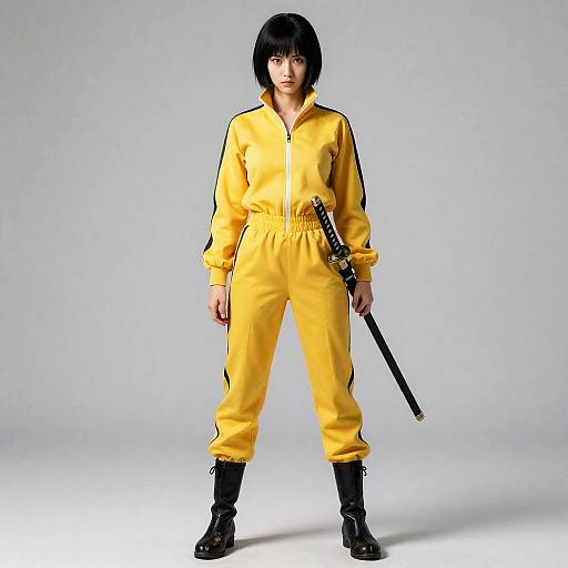 Beatrix Kiddo Full-Length Realistic Portrait