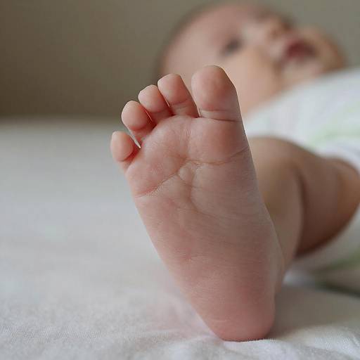 Close-Up of Adorable Baby's Foot