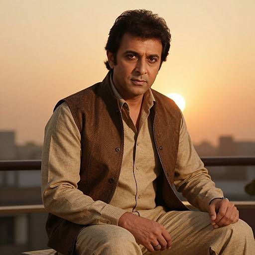 Dignified 1970s Hindi Film Portrait