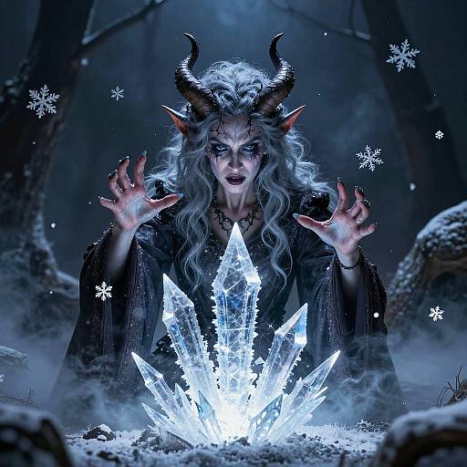Frost Witch Conjuring Icy Sorcery