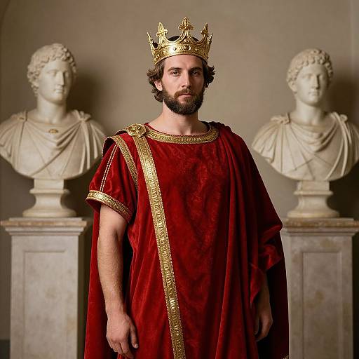 Regal Man in Roman-Style Portrait