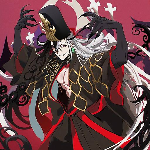 Illustration of Ashiya douman (third ascension) (fate), fate/grand order in the style of Snegovski