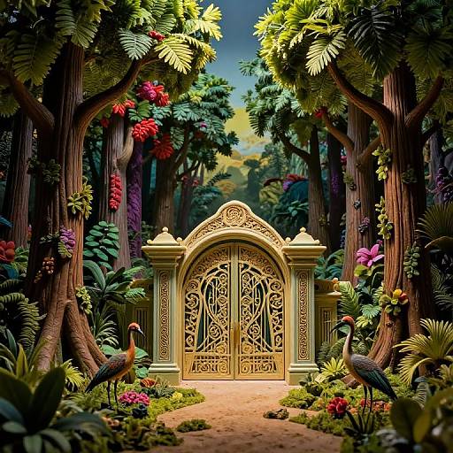 Surreal Forest with Ornate Zaha Gate