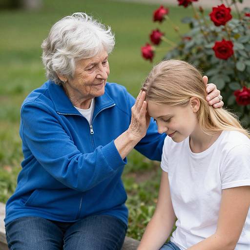 Tender Moment Between Two Generations