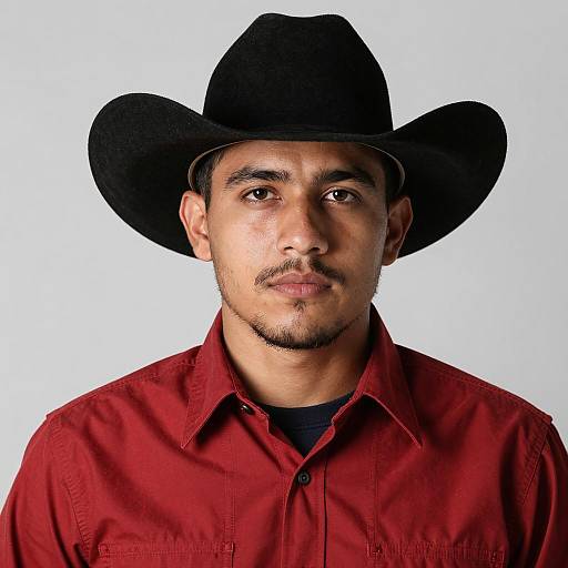 Hispanic Cowboy Portrait in Western Attire
