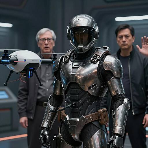 Futuristic Conflict: Soldiers and Drones