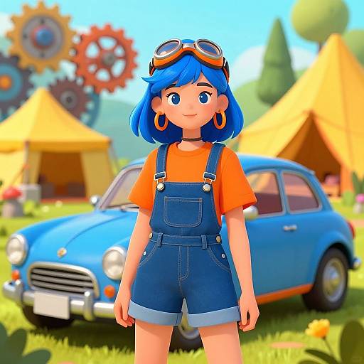 Anime Girl by Vintage Car Fantasy