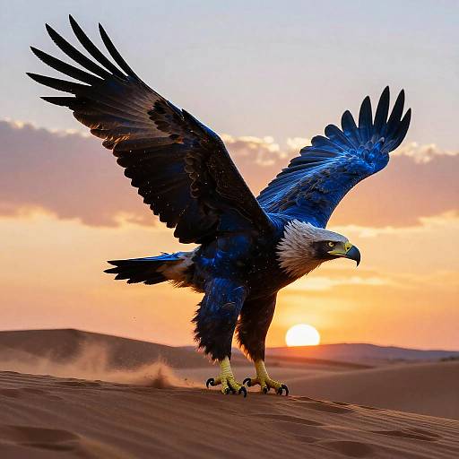 Majestic Blue Desert Eagle Soaring