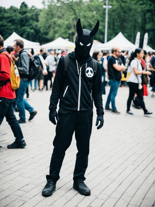 Candid Stickman Cosplay Festival Moment