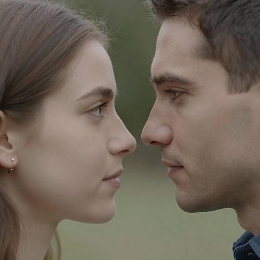 Intimate Close-Up of a Couple