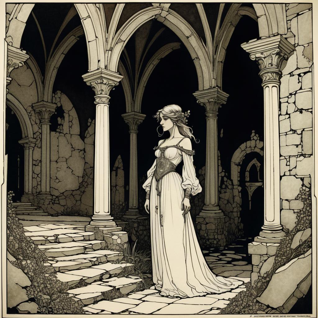 Goblin Girl in an Abandoned Castle