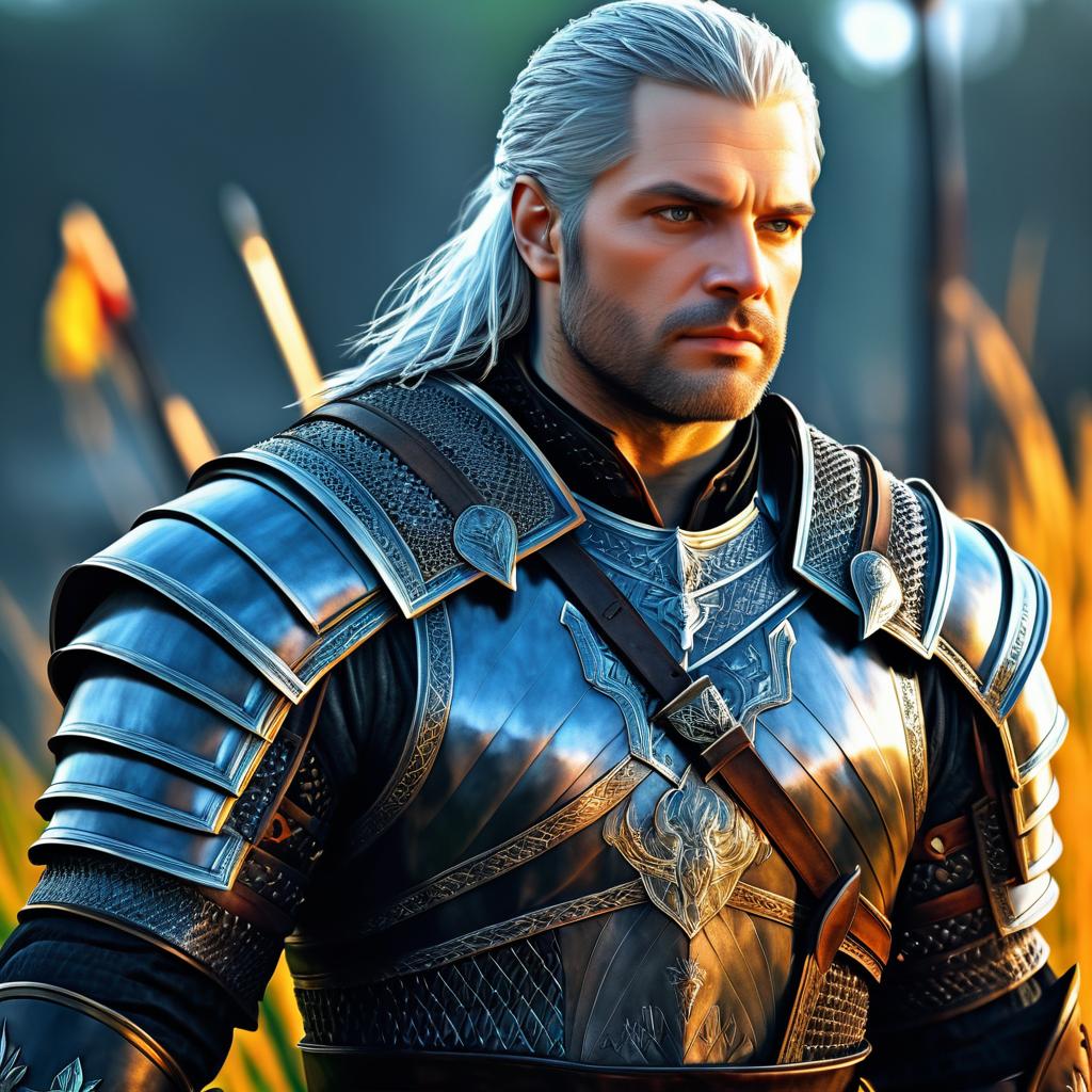 Epic Portrait of Geralt by Henry Cavill