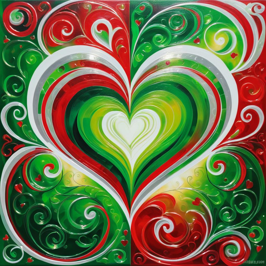 Vibrant Abstract Valentine's Day Hearts