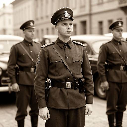 1950s Vintage German Police Scene