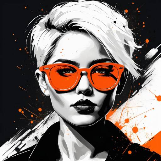 Edgy Urban Woman in Ink Sketch Edgy Urban Woman in Ink Sketch