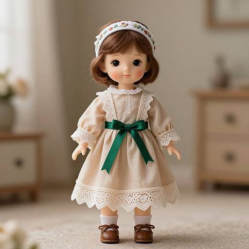 Charming Porcelain Doll in Serenity