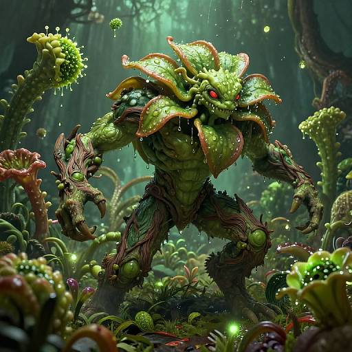 Dynamic Fantasy Plant Monster Art
