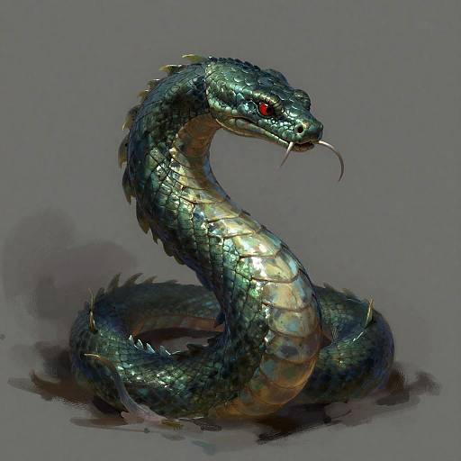 Fierce Sea Serpent Portrait