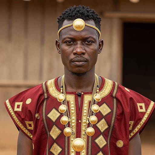 African Man in Traditional Angolan Attire