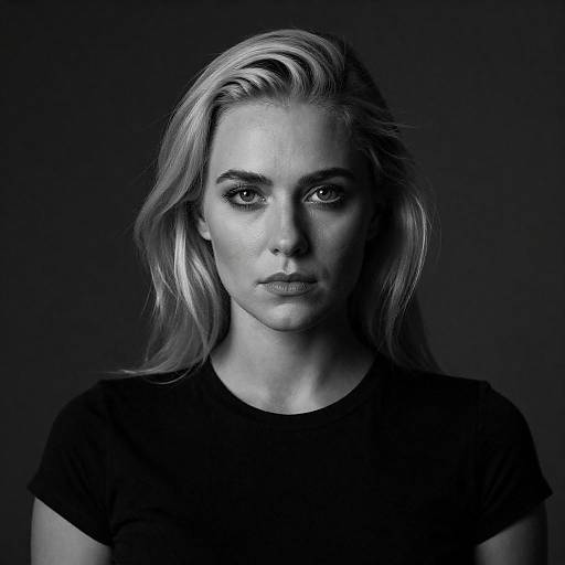 Intense Blonde Portrait in Dramatic Light