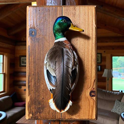 Photorealistic Duck Trophy Plaque