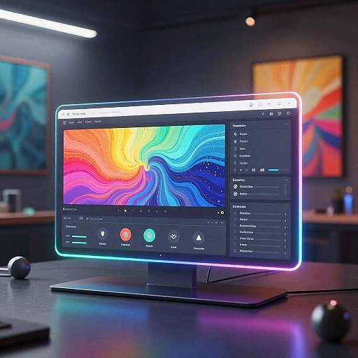 Futuristic AI Art Editor Interface