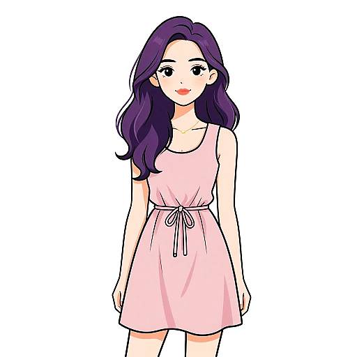 Casual Chic Woman in Dusty Rose Dress