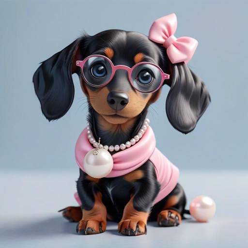 Adorable Cartoon Dachshund in Style