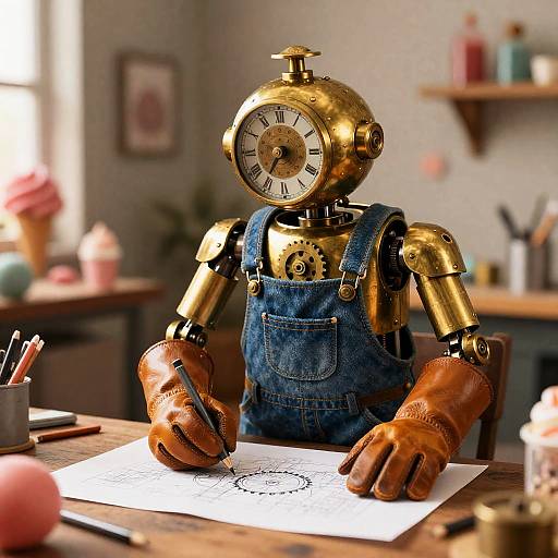 Clockwork Confectioner Automaton Workshop Sketch