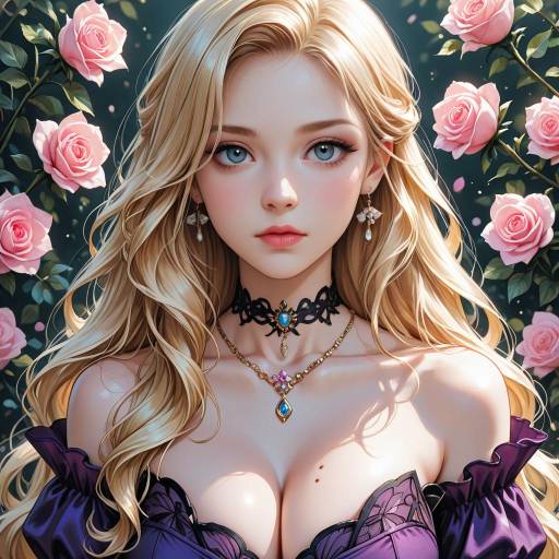 Elegant Solo Portrait of a Blonde Beauty