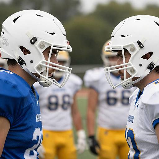 Intense Football Duel on the Field