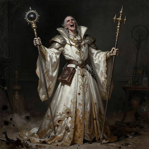 Evil Lich in Worn Baroque Dress