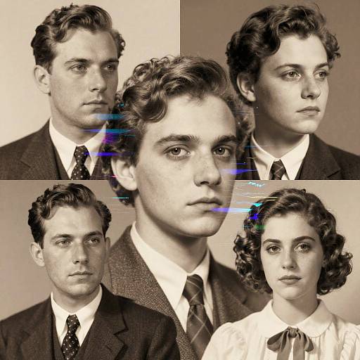 Vintage Meets Digital Glitch Art