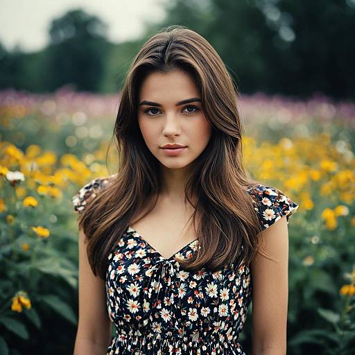 Charming Floral Dress for Petite Girls