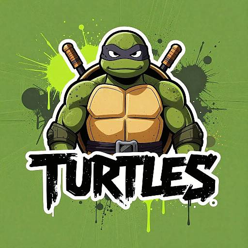 Edgy Ninja Turtles Logo Design