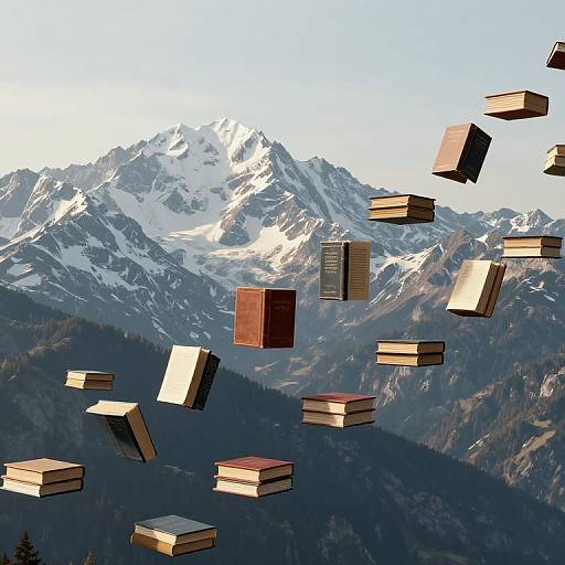 Floating Book Mountain Range