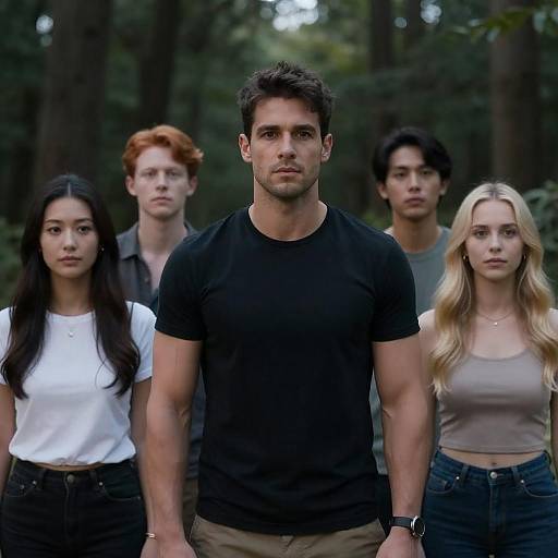 Dusk Forest Group Portrait of Five