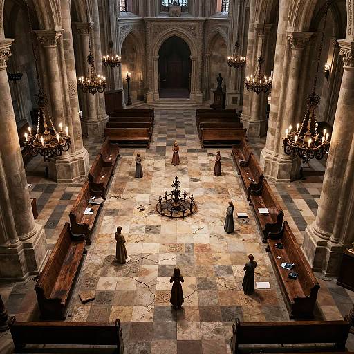 DND Cathedral Battlemap with Ruins