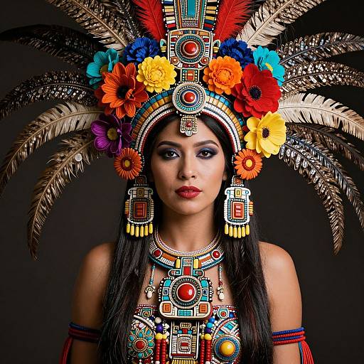Aztec Goddess Xochiquetzal Portrait