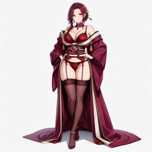 Regal Woman in Lingerie and Kimono Regal Woman in Lingerie and Kimono