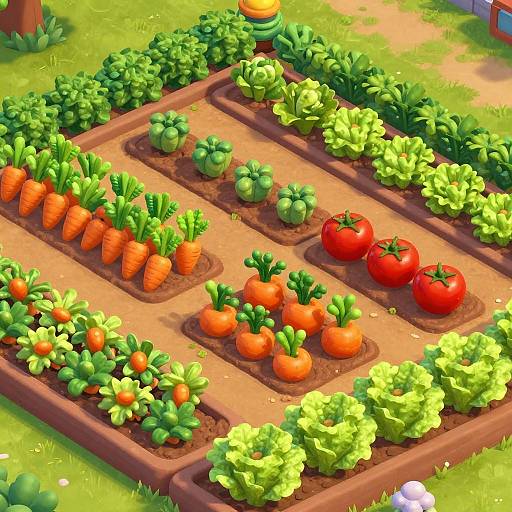 Whimsical Bloxburg Vegetable Garden
